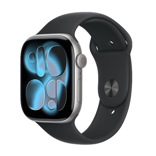 Watch Apple Watch Series 11 (2025) LTE 46mm Space Grey Aluminium Case with Black Sport Band M/L - Black