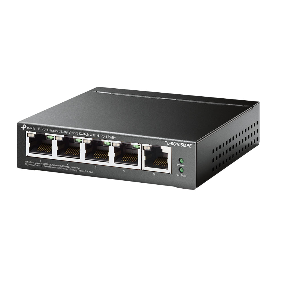 Switch de Rede TP-Link TL-SG105MPE 5xGbE (4PoE+) Metal