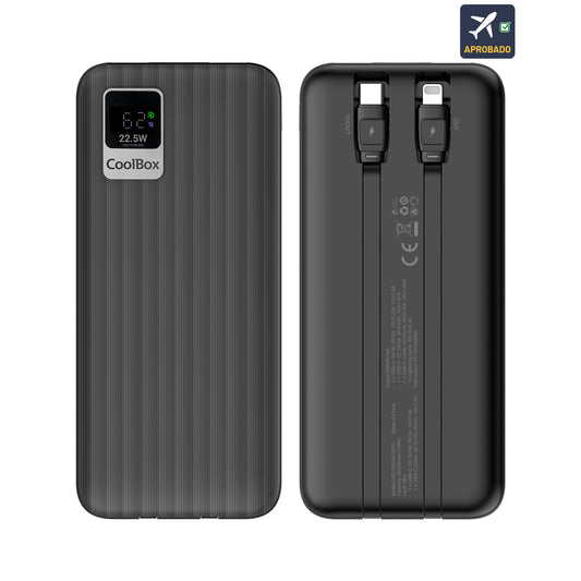 Powerbank CoolBox DP20 20000MAH LCD Preto Carg Ráp