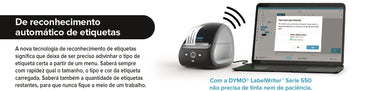 Impressora de etiquetas Dymo LabelWriter 550/ Térmica/ USB/ preta