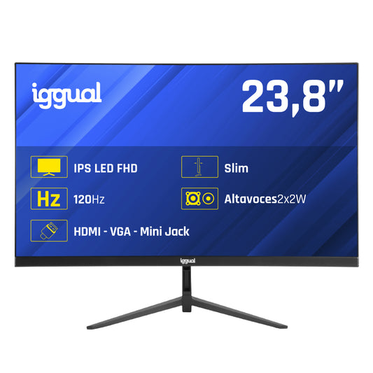Monitor iggual 24" 1ms FHD 120Hz VGA HDMI DP MM