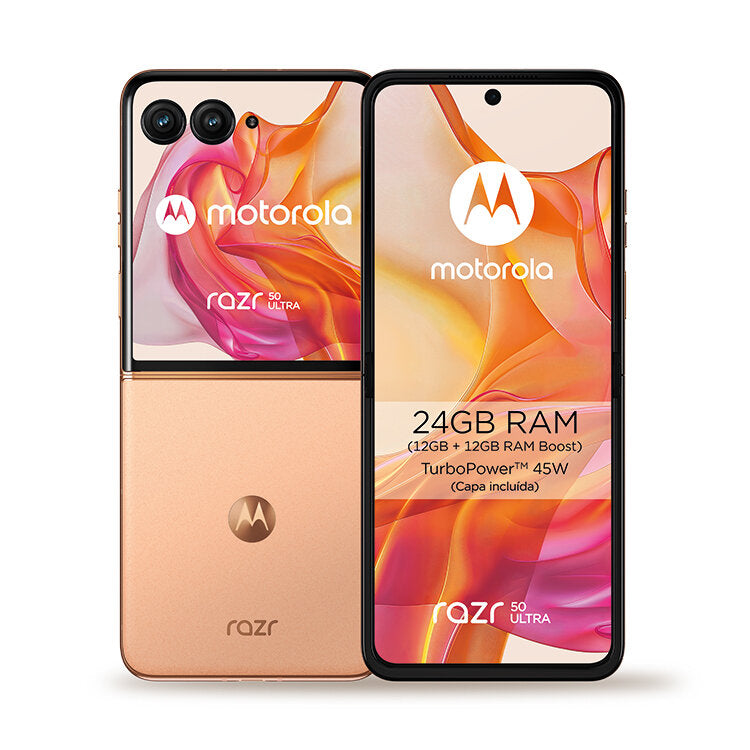 Motorola XT2451-3 Razr 50 Ultra 5G Dual Sim 12GB RAM 512GB - Peach Fuzz