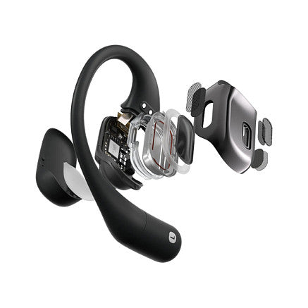Shokz OpenFit Black Bluetooth Wireless Bone Conduction Headset - Shokz