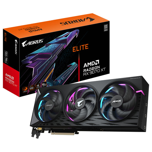 RX 9070 XT 16GB Gigabyte Radeon Aorus Elite GDDR6 3Fan - Gigabyte