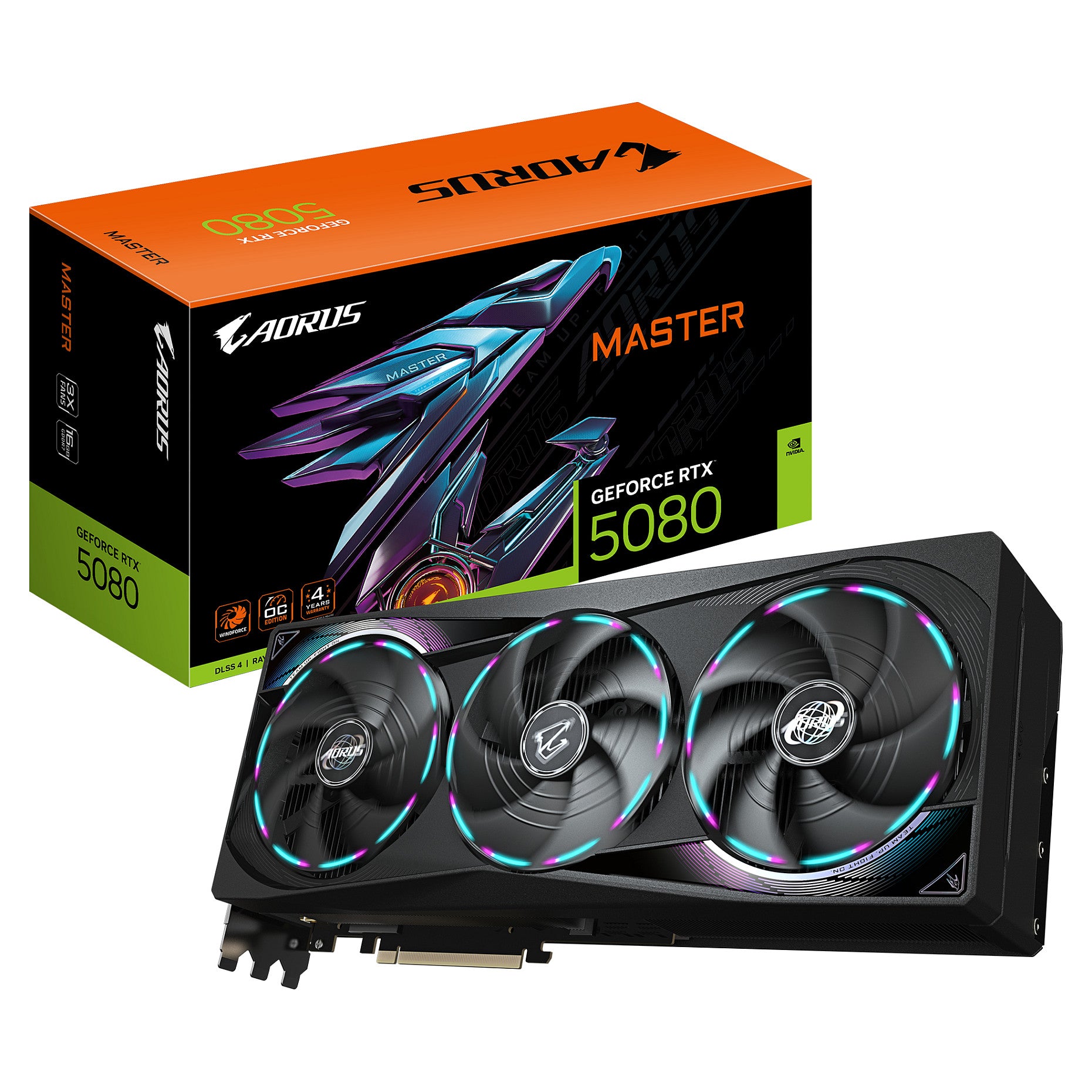 RTX 5080 16GB Gigabyte Aorus Master GDDR7 3Fan - Gigabyte