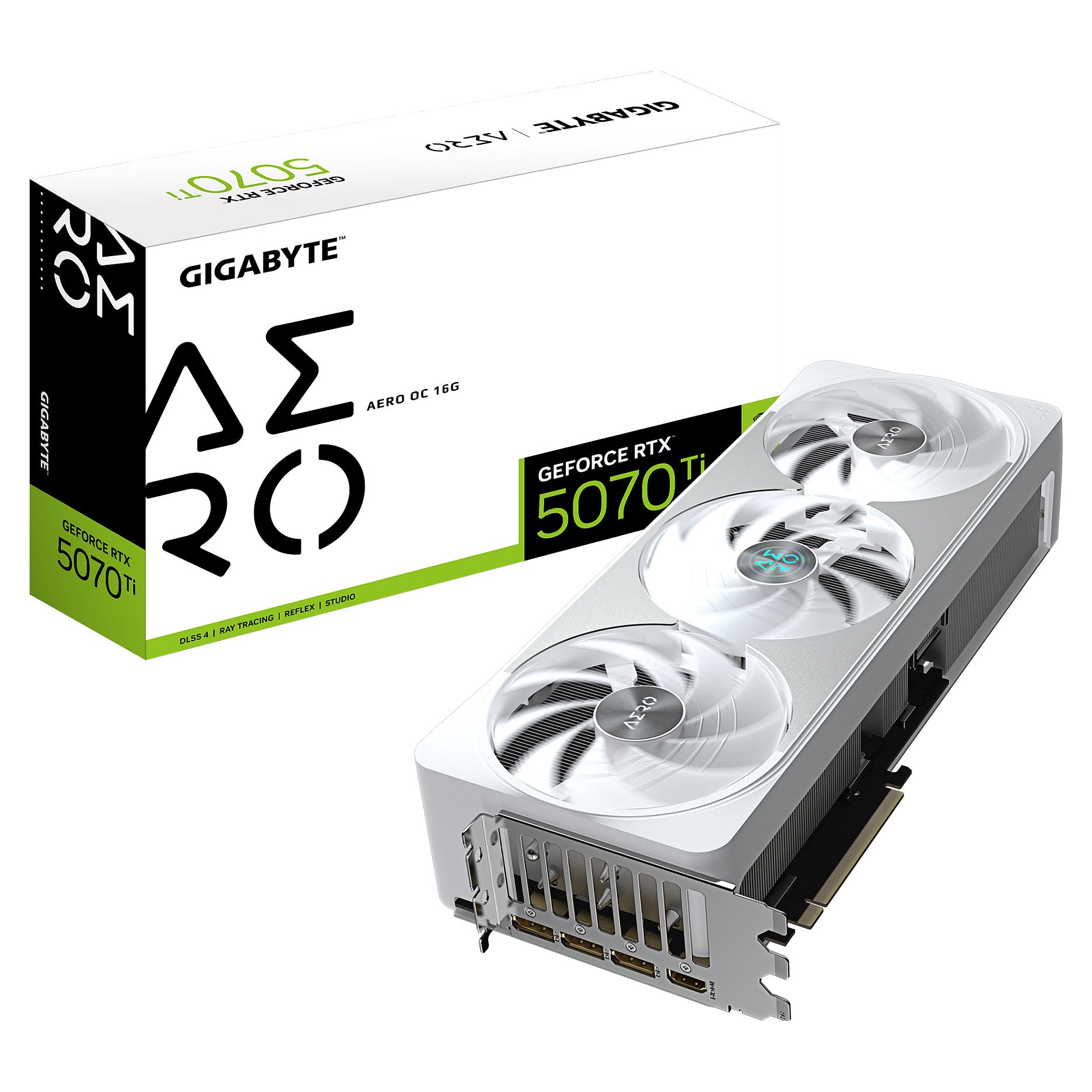 RTX 5070 Ti 16GB Gigabyte Aero OC GDDR7 3 Fan white - Gigabyte