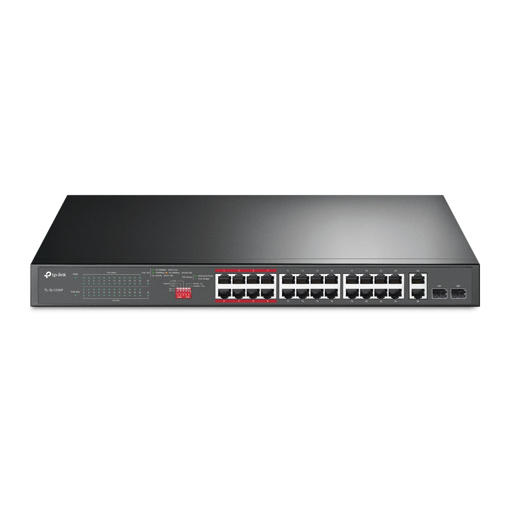 Switch TP-Link TL-SL1226P 26 Portas/ RJ-45 10/100/1000 PoE/ SFP