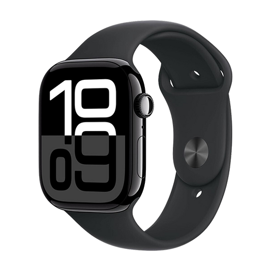 Watch Apple Watch Series 10 (2024) LTE 46mm Jet Black Aluminium Case with Sport Band - Black