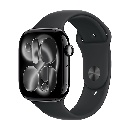 Watch Apple Watch Series 11 (2025) GPS 46mm Jet Black Aluminium Case with Black Sport Band M/L - Black