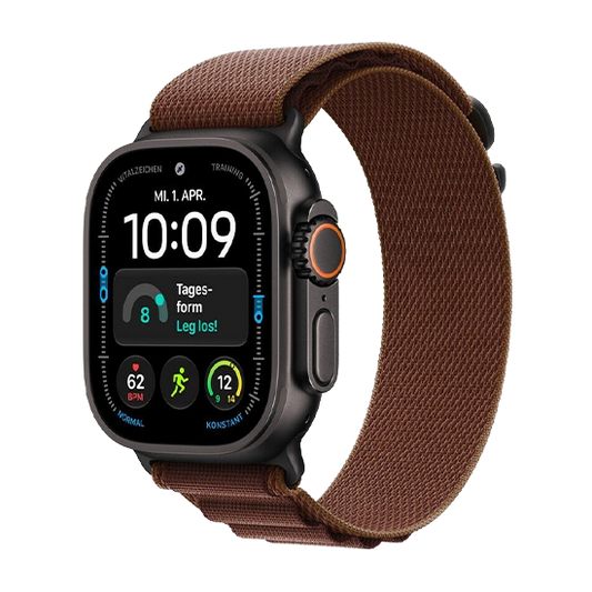Watch Apple Watch Ultra 4 (2026) 5G 49mm Black Titanium Case with Burgundy Alpine Loop M - Black