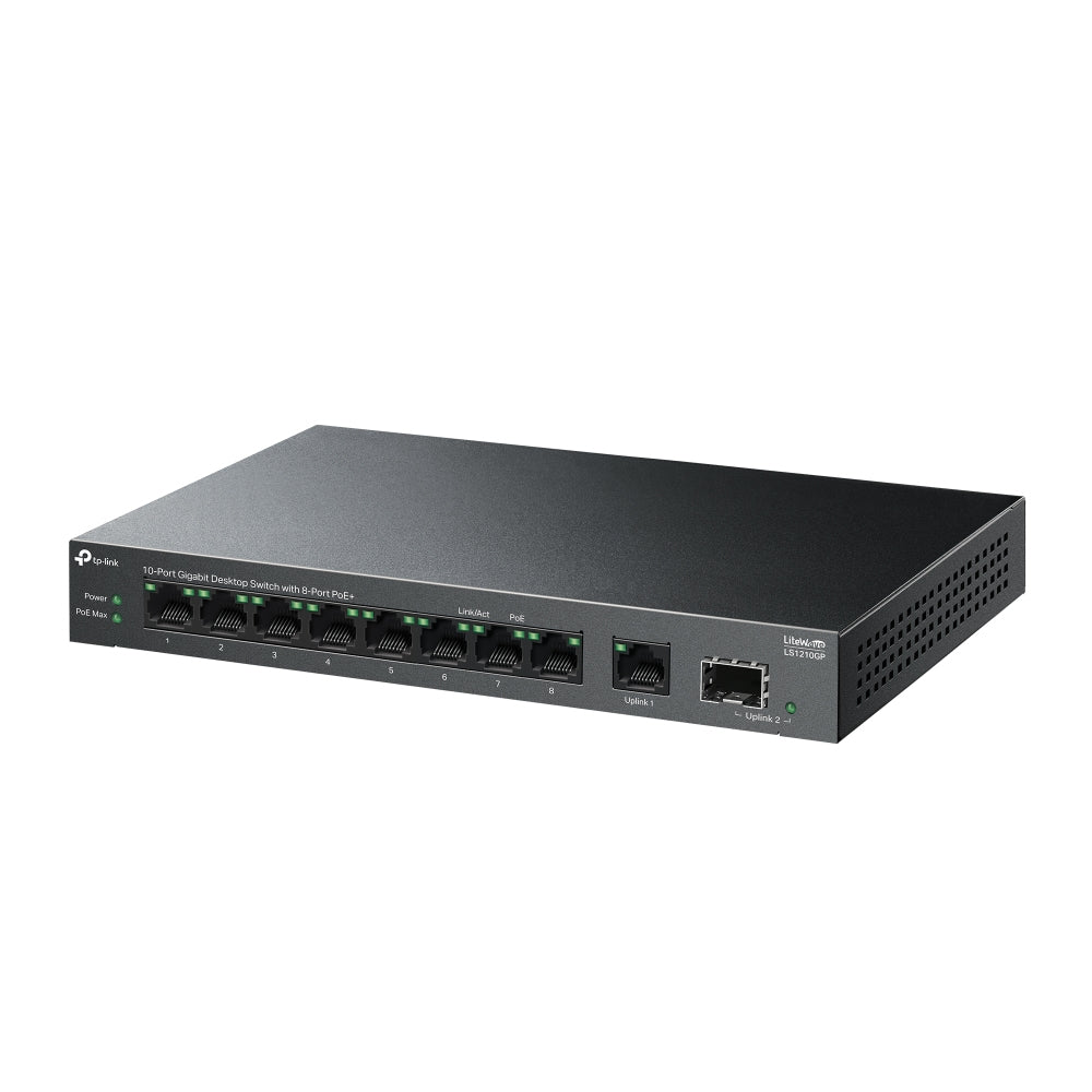 Switch de Rede TP-Link LS1210GP 8xG PoE+ 1xGb 1xSFP 61W - imagem 7