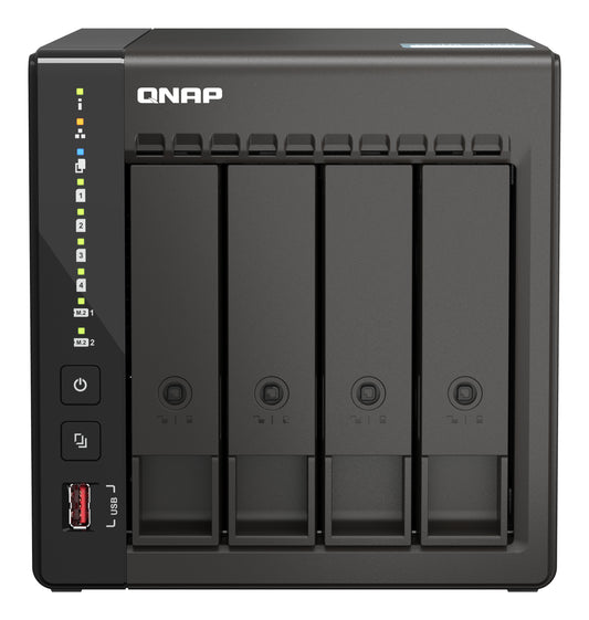 NAS QNAP TS-453E NAS Tower Intel® Celeron® J6412 8 GB 0 TB QNAP QTS preto