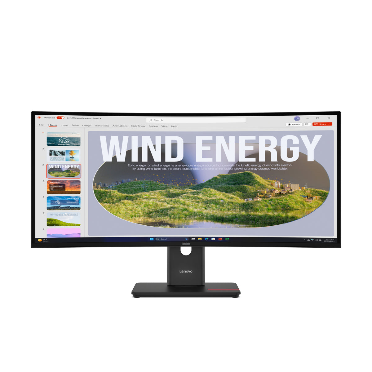 Monitor Lenovo curvo ThinkVision T34WD-40 - 86.4 cm (34")