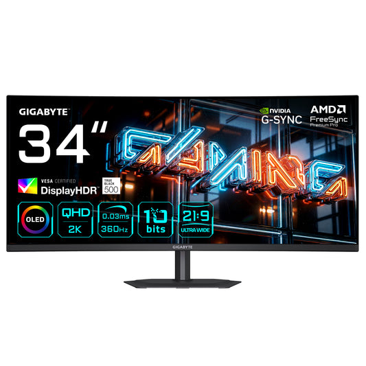 Monitor Gigabyte curvo MO34WQC36 - 34"