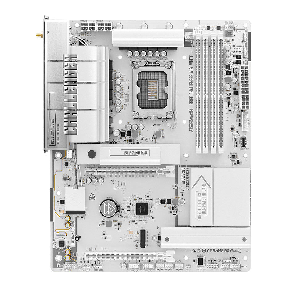 Motherboard ASRock B860 Challenger WiFi DDR5 Intel S1851 Branco retail - ASRock