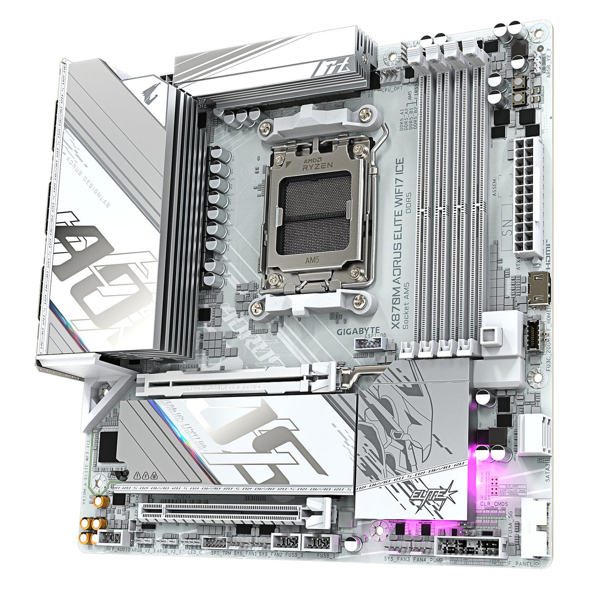 Motherboard Gigabyte X870M AORUS ELITE WIFI7 ICE - Gigabyte