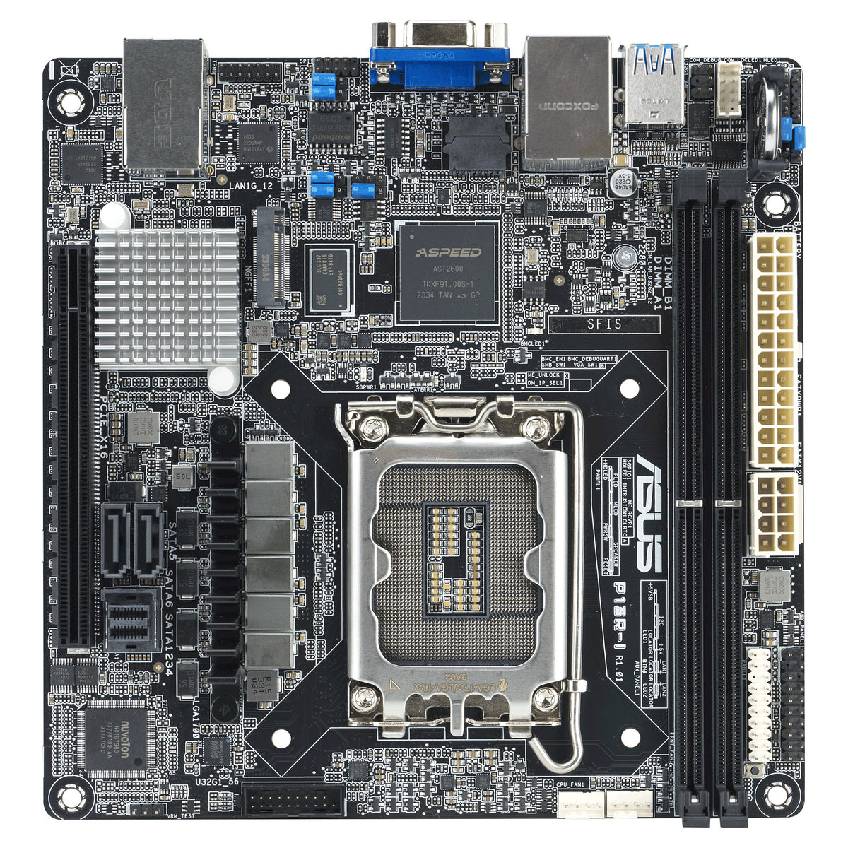 Motherboard ASUS SERVER P13R-I S1700 C262 / DDR5 / VGA / 2xGBL / mITX (ASMB11-iKVM onboard) - ASUS