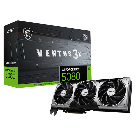 RTX 5080 16GB MSI Ventus 3X OC 16GB GDDR7 3 Fan - MSI