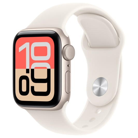 Apple Watch SE 3 Alumínio 40 mm Estelar (Pulseira desportiva estelar) – M/G