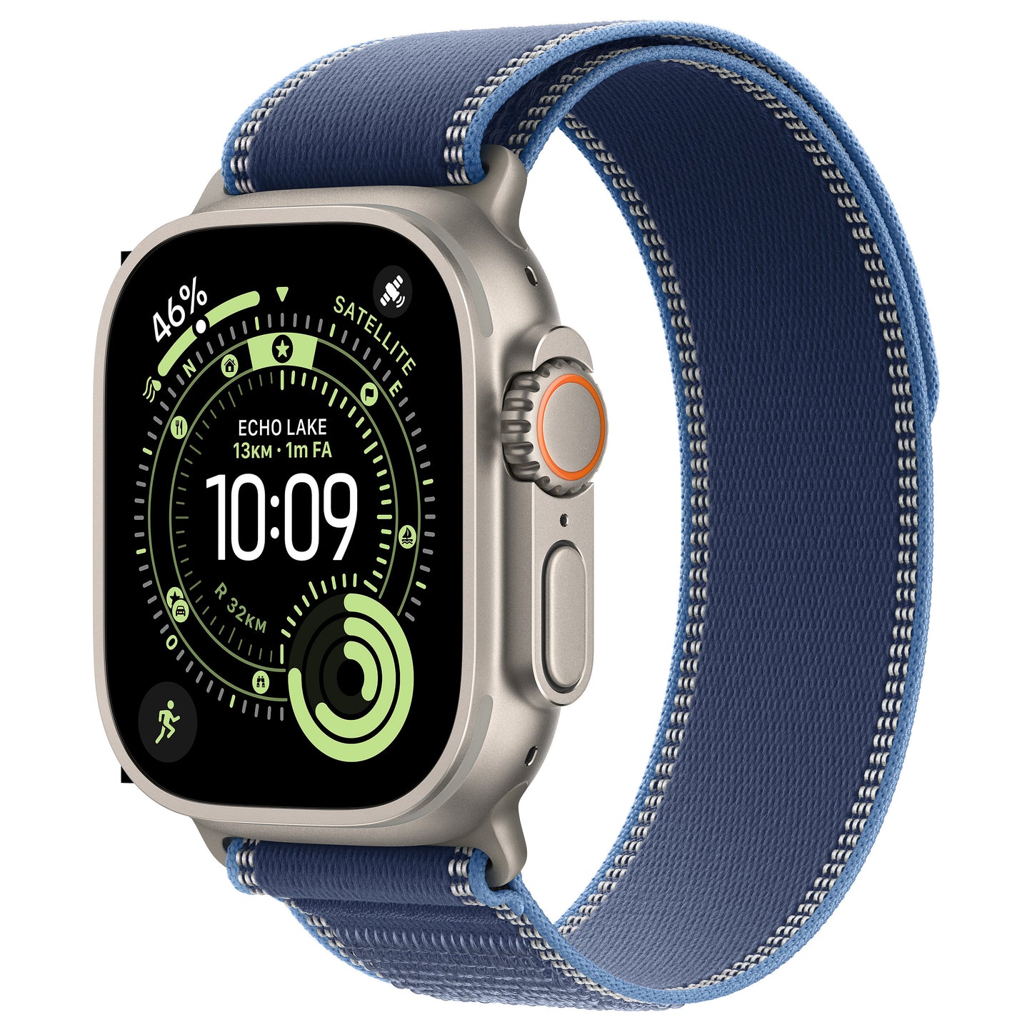 Apple Watch Ultra 3 Titânio Cellular 49 mm Natural (Bracelete Trail Azul/Azul-claro) M/L