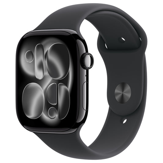 Apple Watch S11 Alumínio 46mm Preto Brilhante (bracelete desportiva preta) M/L