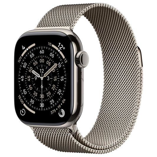 Apple Watch S11 Titânio Natural LTE 42 mm (Pulseira Milanesa natural)