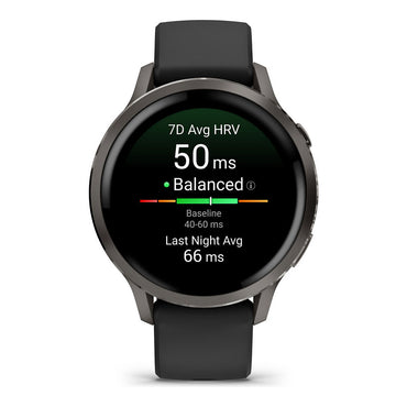 Garmin Venu 4 41mm Silikon-Armb. schwarz/schiefergr - Garmin