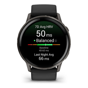 Smartwatch Garmin Venu 4 45 mm Silikon-Armb. Preto / schiefergr - Garmin