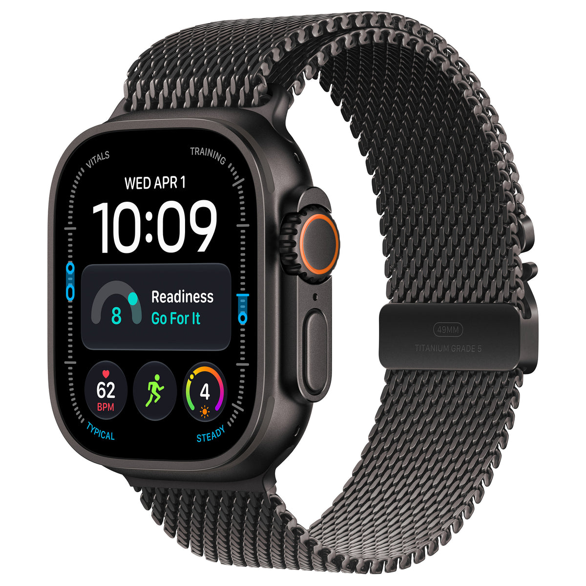 Smartwatch Apple Watch Ultra 4 Titanium Cellular 49 mm Preto (Milanaise Titan Preto) M - Apple