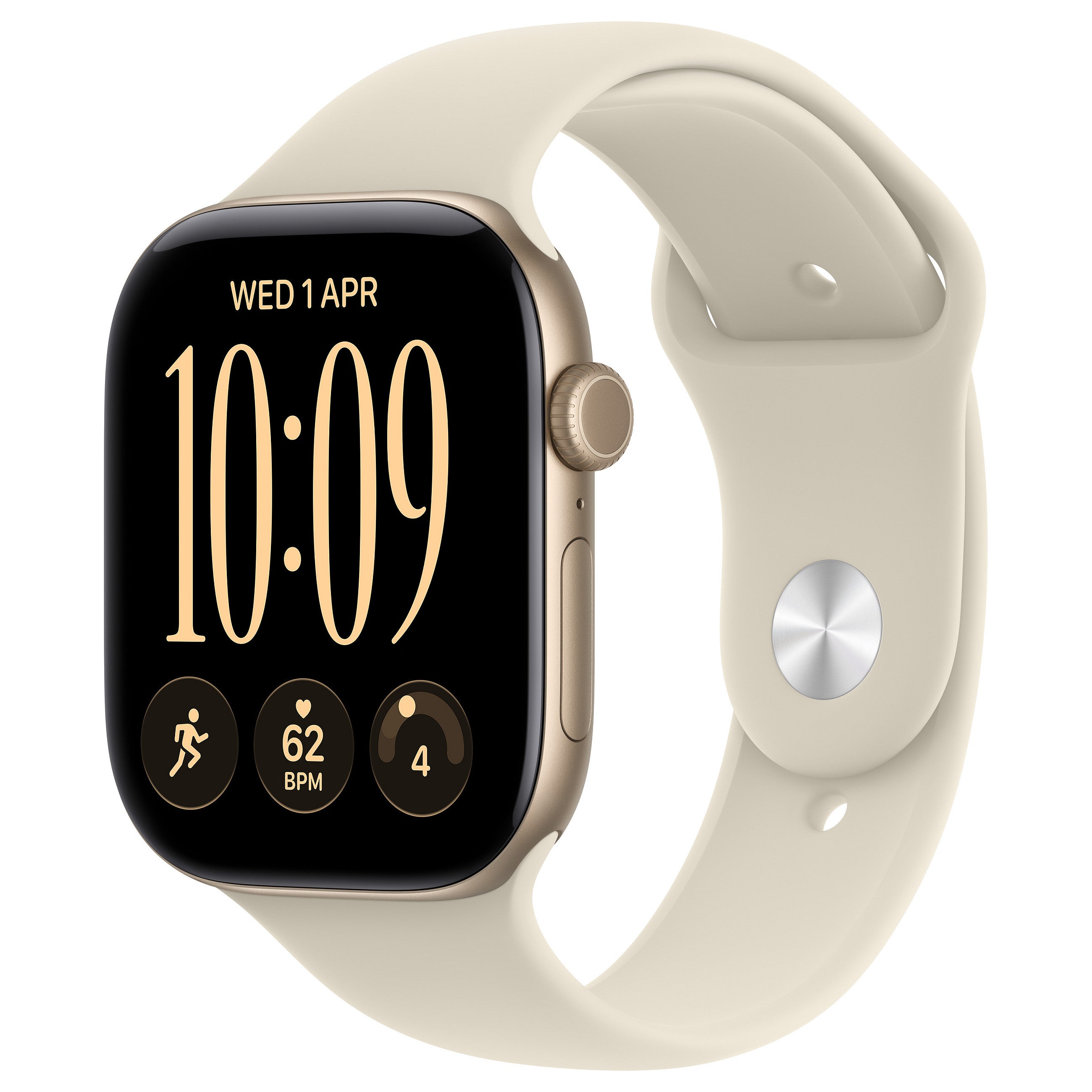 Smartwatch Apple Watch S12 Aluminium 42 mm Lichtgold (Sportarmband sand) S / M - Apple
