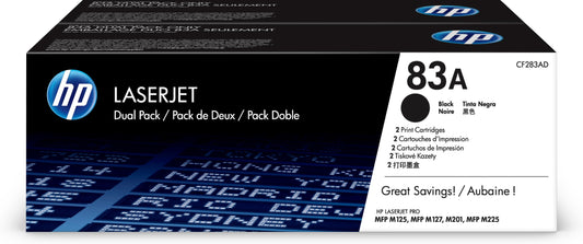 HP Toner 83A / CF283AD preto conjunto de 2