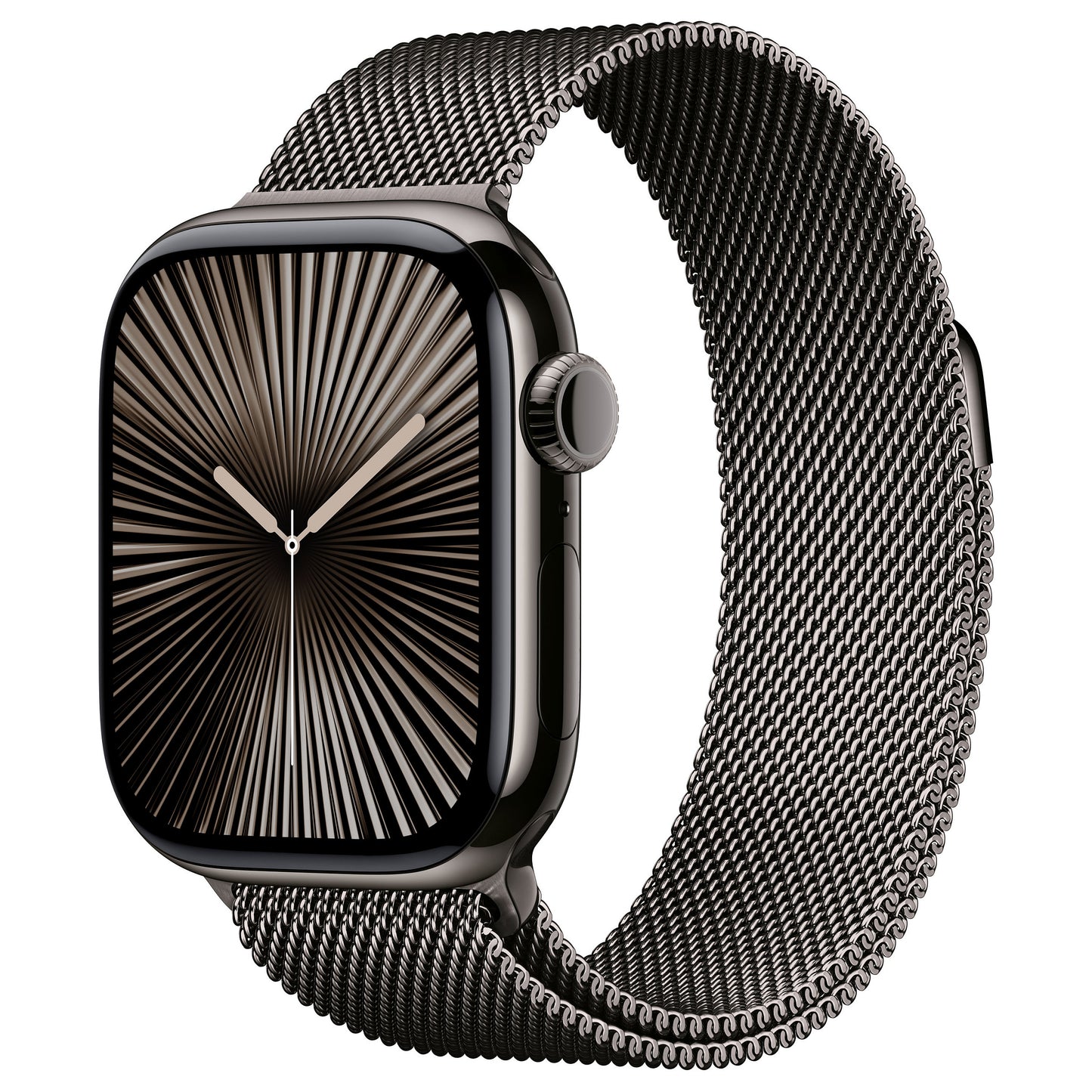 Apple Watch Series 10 GPS + Cellular 42 mm Caixa em Titânio Ardósia com Bracelete Milanesa Ardósia