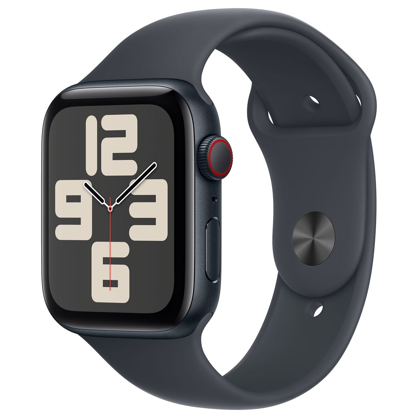 Apple Watch SE GPS + LTE 44mm Alumínio Meia-noite com bracelete desportiva meia-noite - M/L