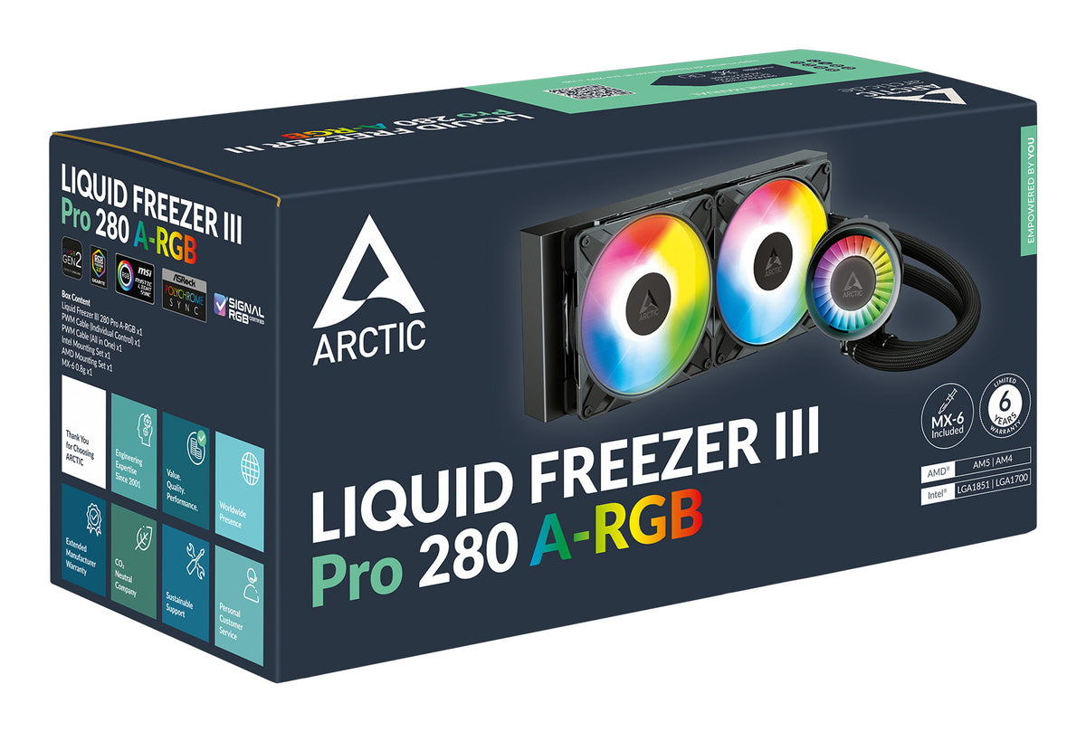 Sistema de Refrigeración Líquida Arctic Liquid Freezer III Pro 280 A-RGB/ preto