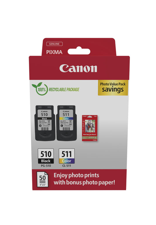 Canon Ink PG-510/CL-511 / 2970B017 BK,C,M,e