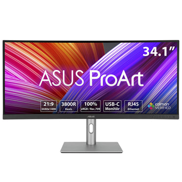 Monitor Profissional Ecrã Asus ProArt PA34VCNV 34"/ UWQHD / Multimédia / Ajustável em altura / Preto & Prateado
