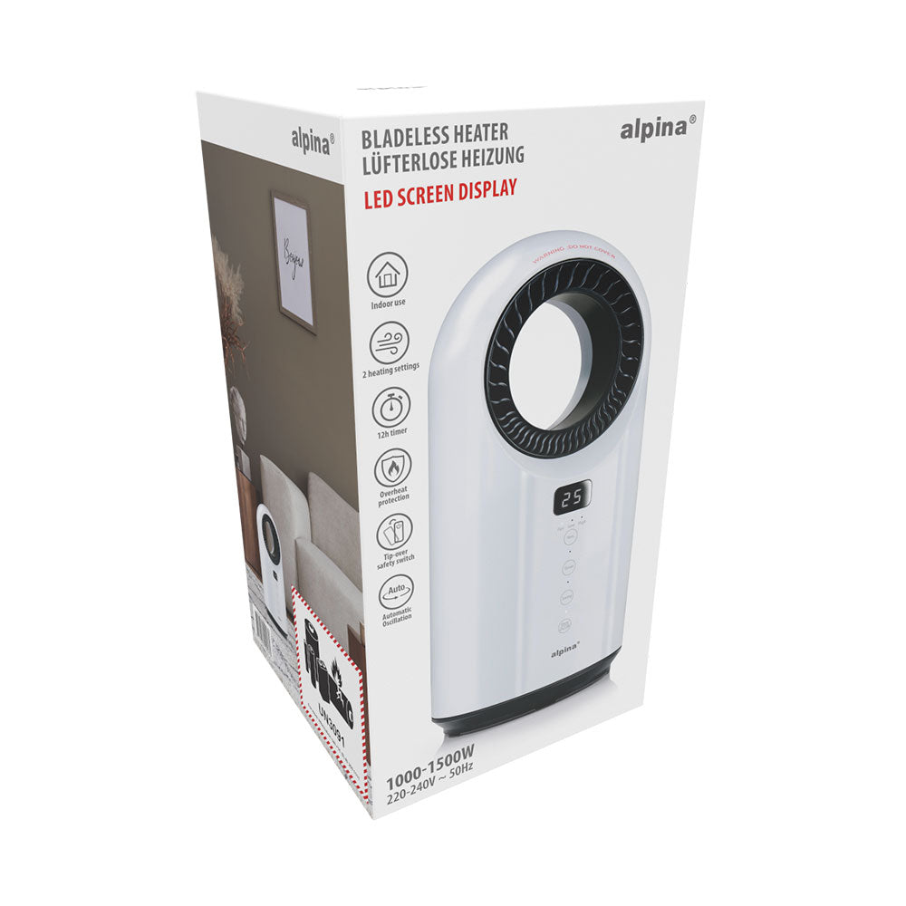 VENTILADOR SEM PÁS COM AQUECEDOR 1000 - 1500 W