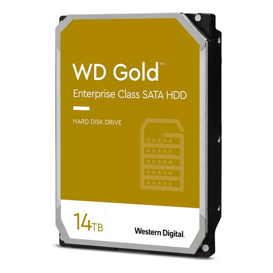 Disco Rígido Western Digital WD Dourado 14 TB SATA 6 Gb / s 8,89 cm 3,5Zoll 512 MB cache 7200rpm Interno RoHS compliant Enterprise HDD Bulk - Western Digital