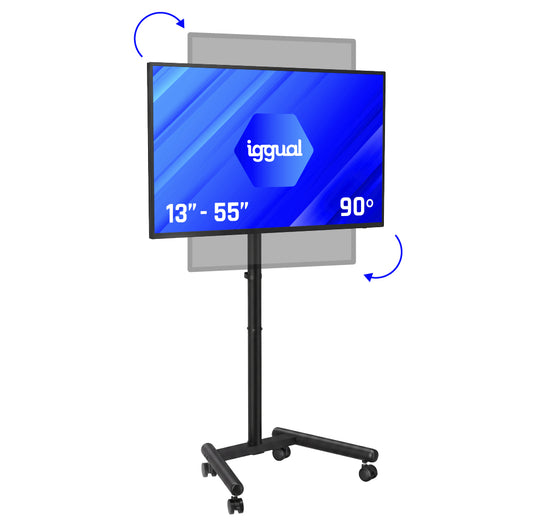 Suporte TV iggual SRTV55 suelo ruedas 13"-55" 20kg