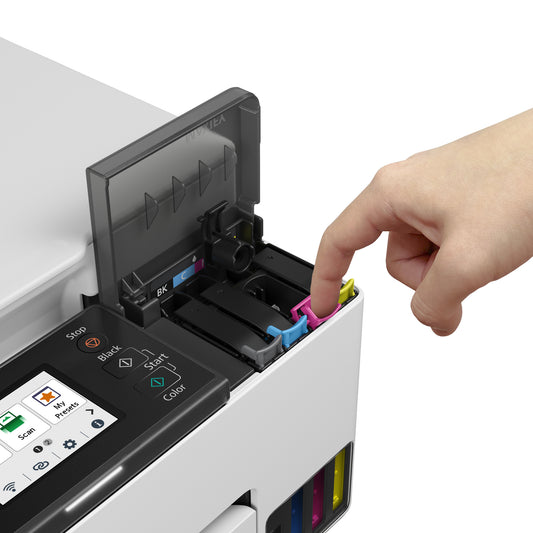 Multifunções recarregável Canon MAXIFY GX1050 MegaTank 3 em 1 WiFi/ Dúplex/ Pack impressora + consumibles XL/ branca