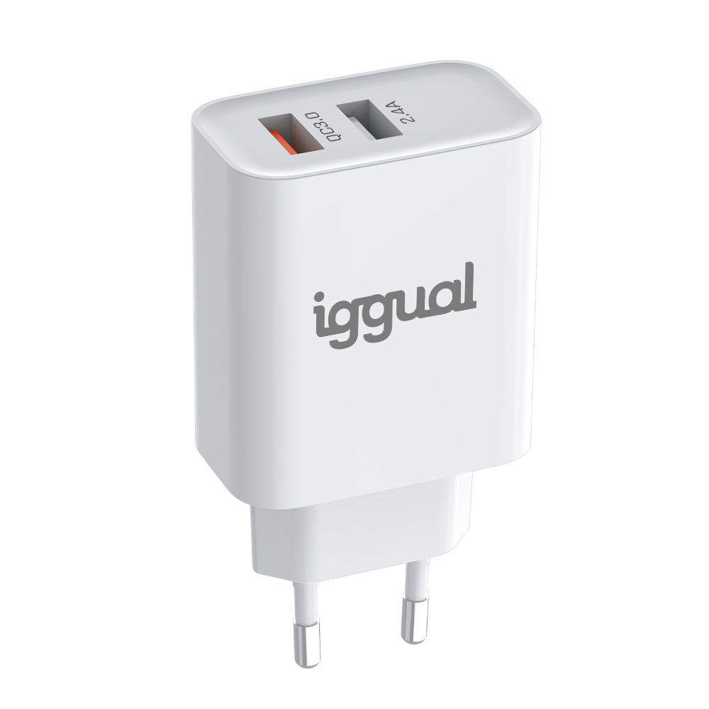 Carregador iggual doble 2xUSB carga rápida QC3.0 30W - imagem 11
