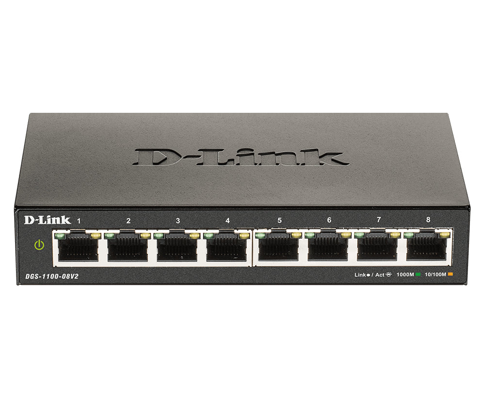 Switch de Rede D-Link DGS-1100-08V2/E Smart 8xGbE L2