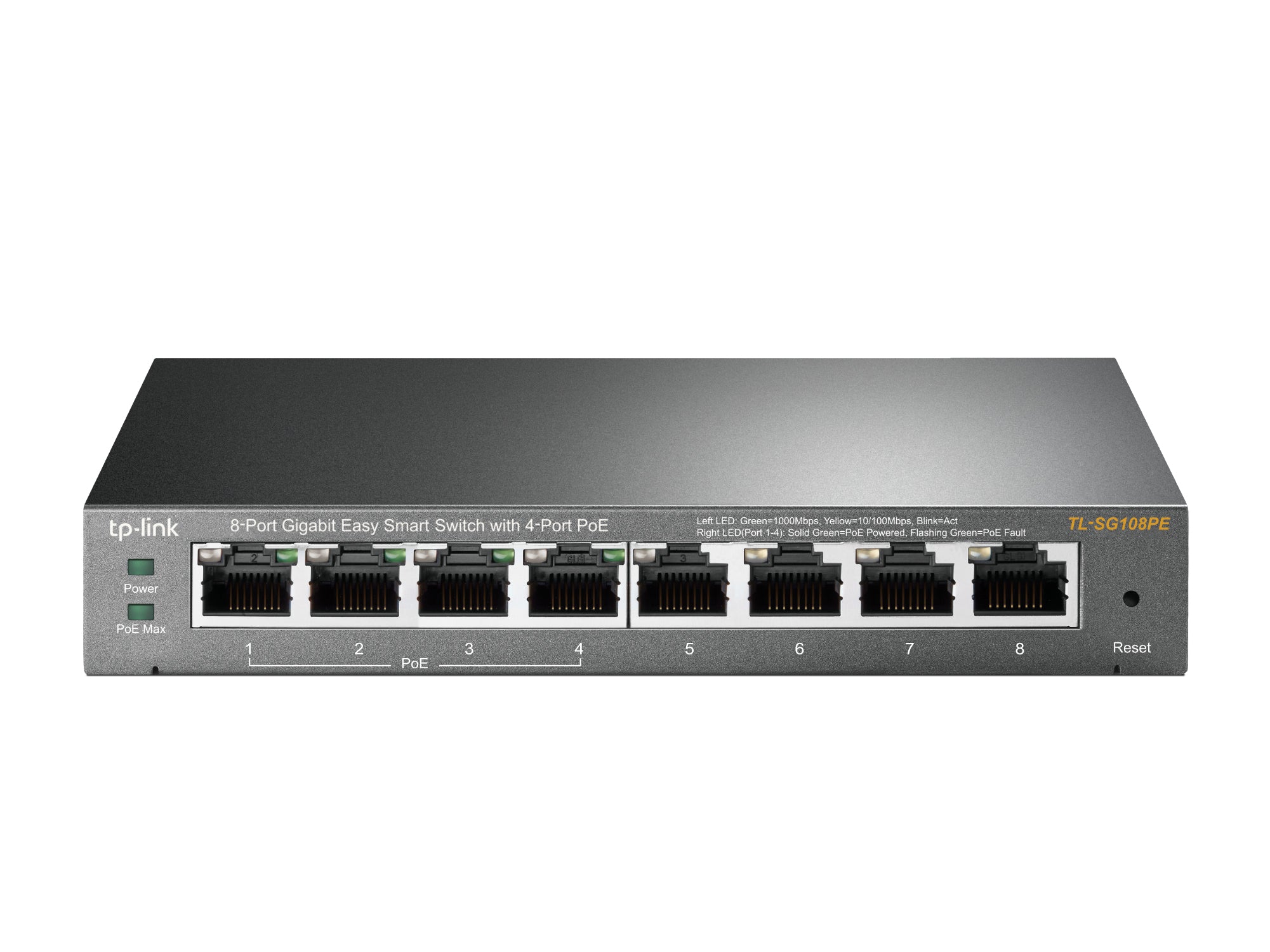 Switch de Rede TP-LINK TL-SG108PE 8xGB 4xGB PoE