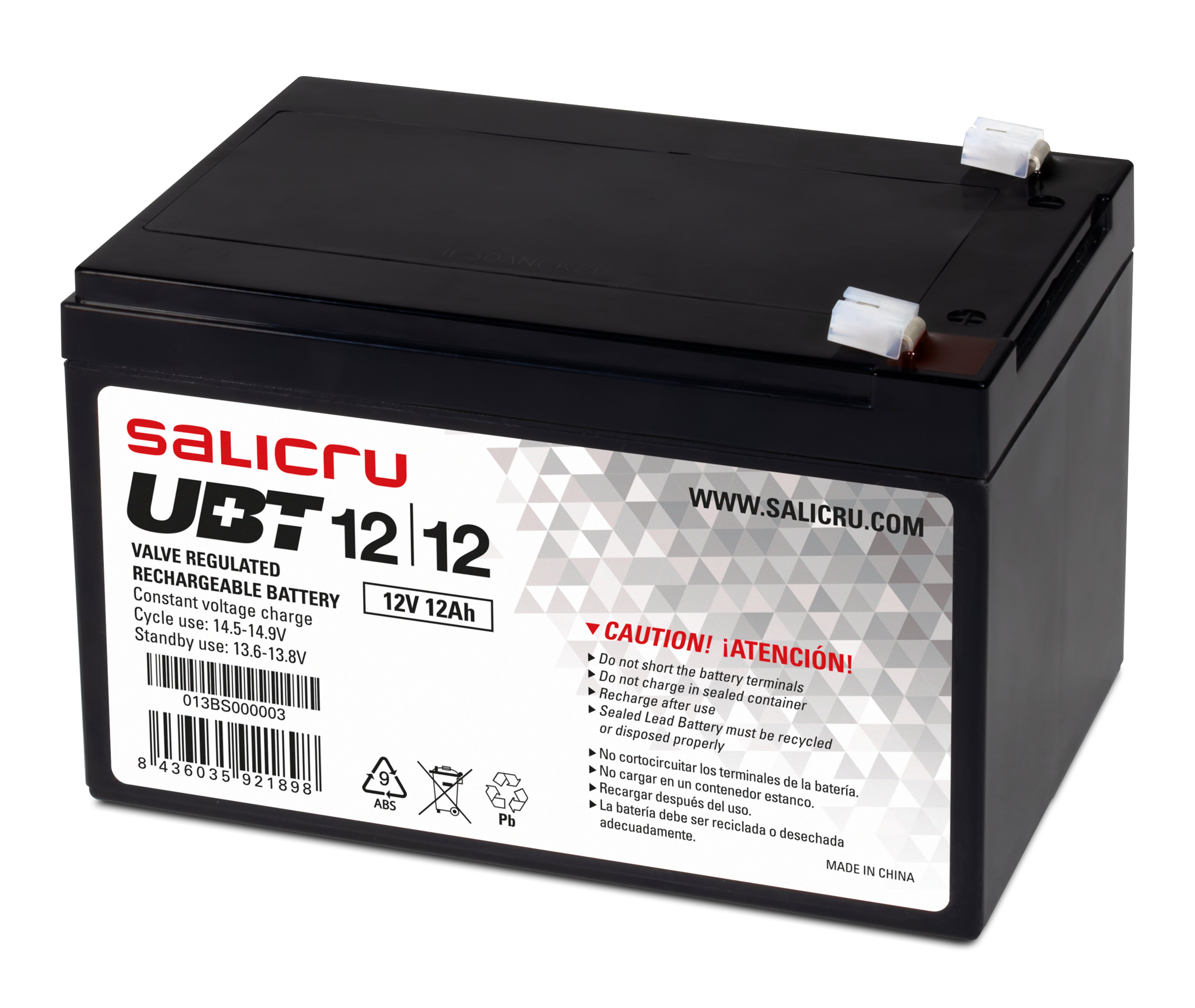 Pilha Salicru Bateria UBT 12Ah/12v