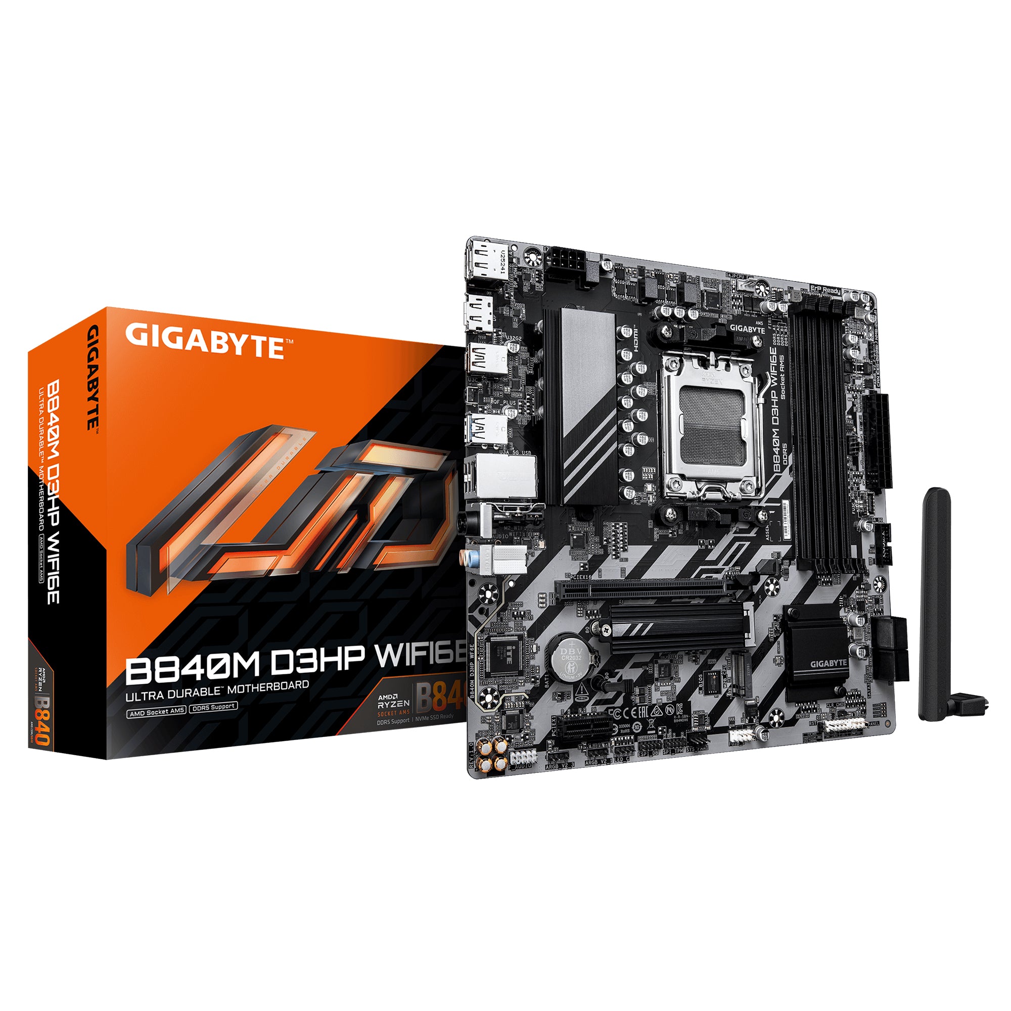 Placa-mãe Gigabyte B840M D3HP WIFI6E - Micro ATX