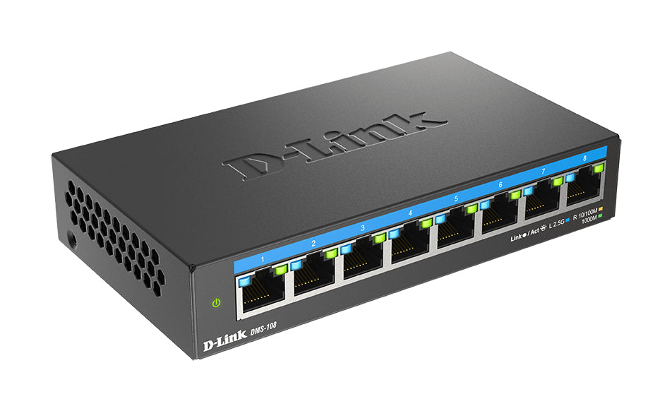 Switch de Rede D-Link DMS-108 8x2.5MGb Unmanaged