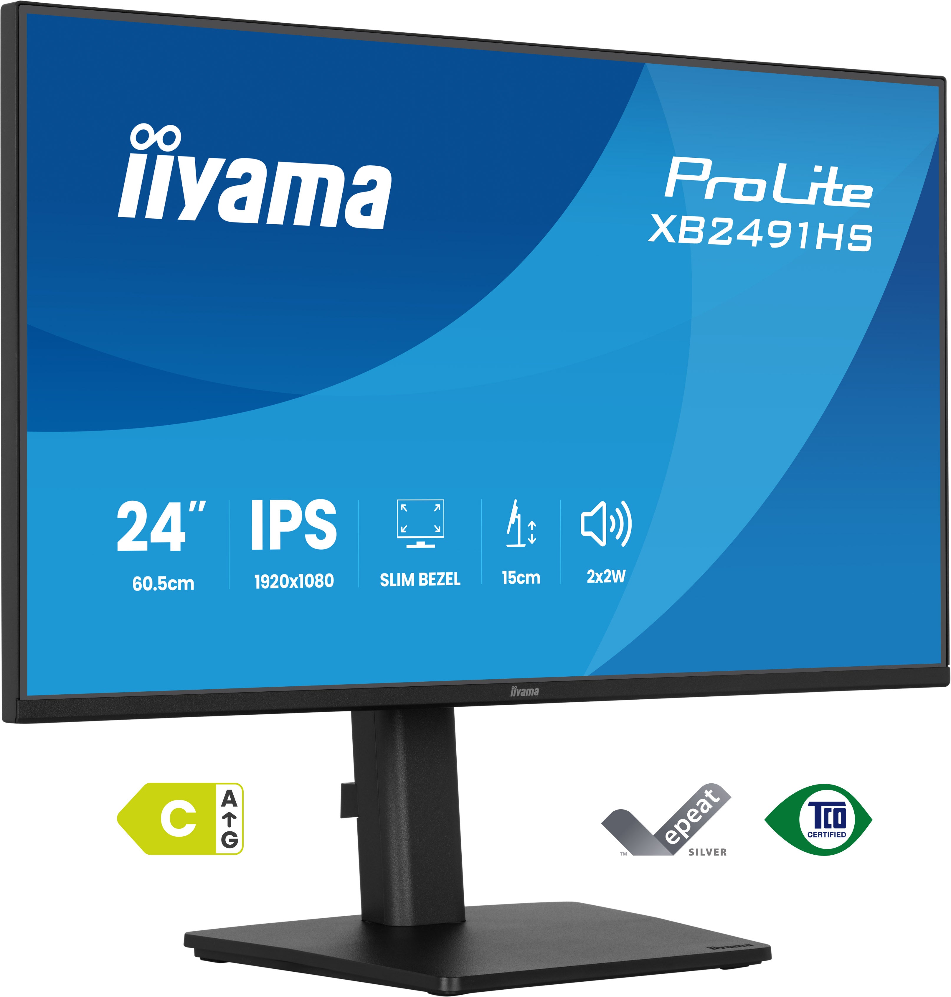 Monitor iiyama ProLite XB2491HS / XB2491HS-B1 preto