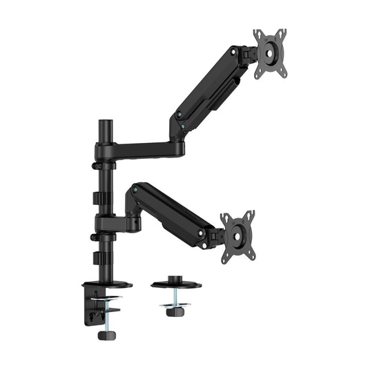 Suporte de mesa com contrapeso para 2 monitores Aisens DT32TSR-453/ giratório/ inclinável/ 9kg