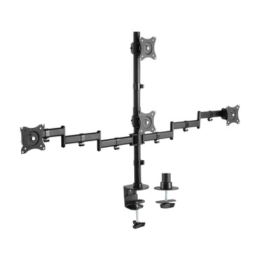 Suporte de mesa para 4 monitores de TV Aisens DT27TSR-379/ giratório, inclinável / 8kg