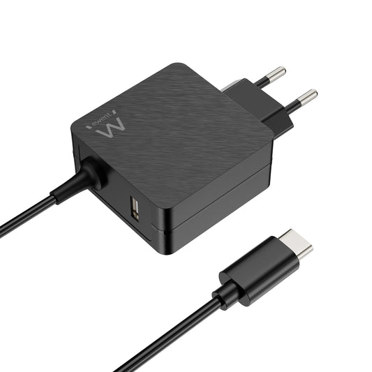 EWENT Carregador USB-C PD 45W +Puerto usb-A